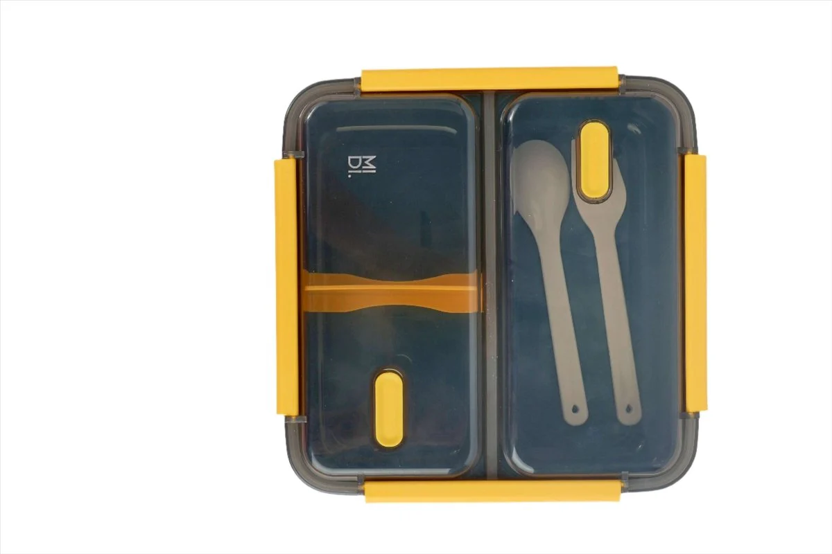 لانش بوكس مربع موراندي 1100 مل مع أدوات مائدة - تصميم عصري وأنيق - Image 4