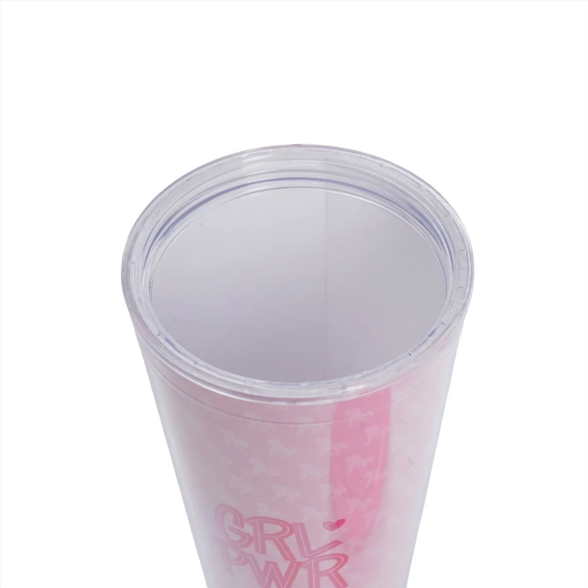 كوب بلاستيك بغطاء ومصاص - لون بينك - 650 مل - Image 3