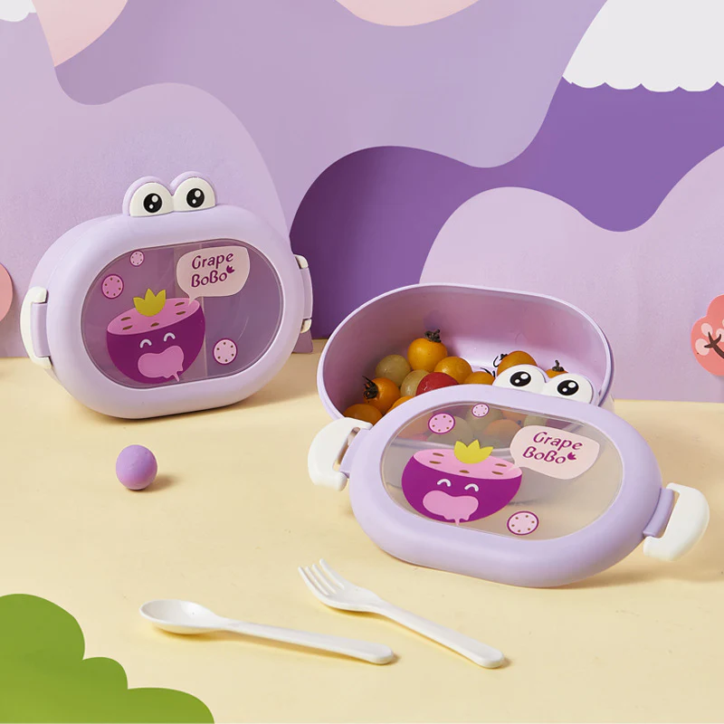 صندوق طعام للأطفال بتصميم كرتوني بألوان متعددة - Image 4