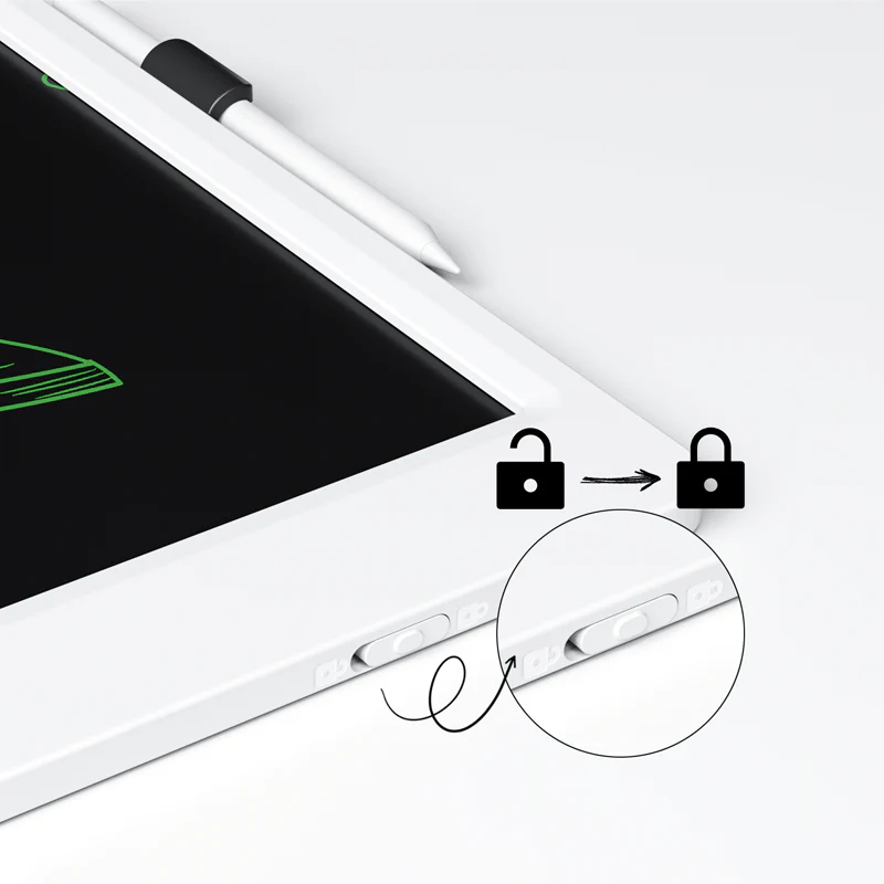 لوح رسم إلكتروني للاطفال شاشة LCD ابيض  - Image 4